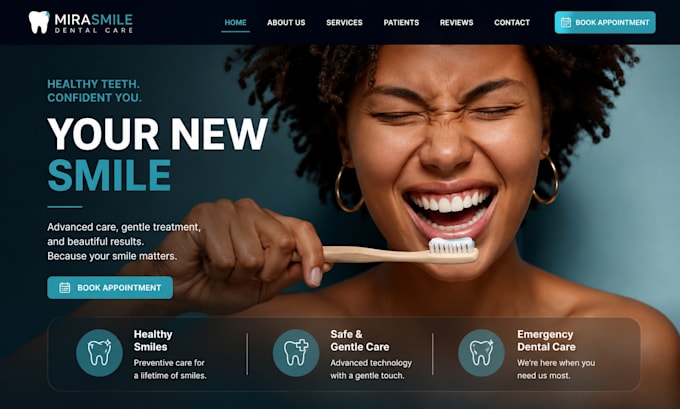 redesign wix dental practice orthodontist dentist website