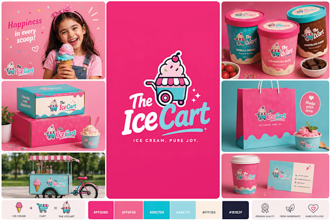 create brand logo, brand identity design and full branding kit