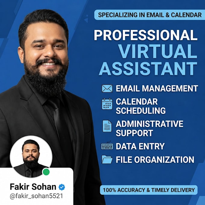be your expert virtual assistant for email and calendar management