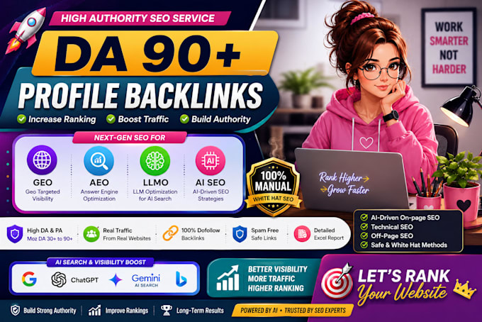 optimize off page SEO aeo GEO llmo and build da 90 dofollow links
