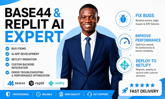 do base44 bug fixing replit ai base44 app development migration to netlify