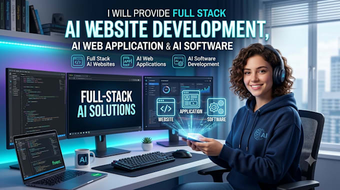 full stack ai website development, ai web application and ai software
