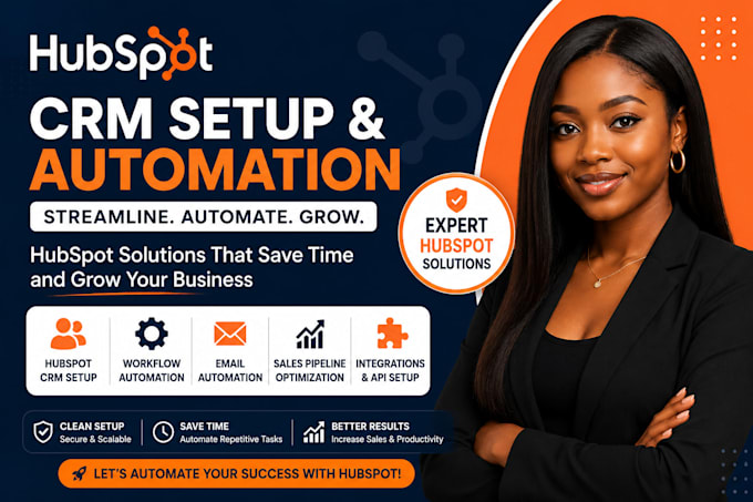 setup hubspot CRM, automation, workflows and integrations