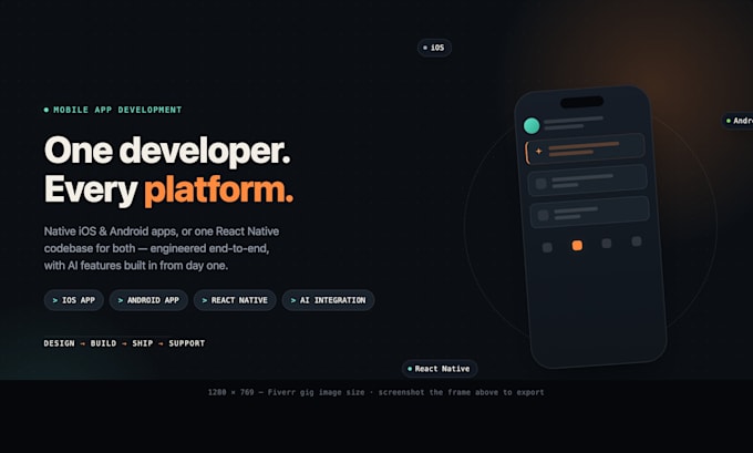 do mobile app development, ios app, android app developer, react native with ai