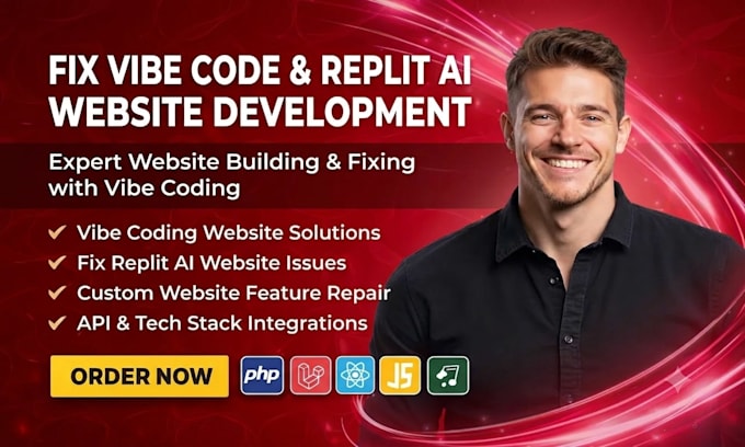 fix vibe code website, fix replit ai website development using vibe coding