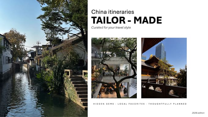 create a china travel itinerary based on your needs