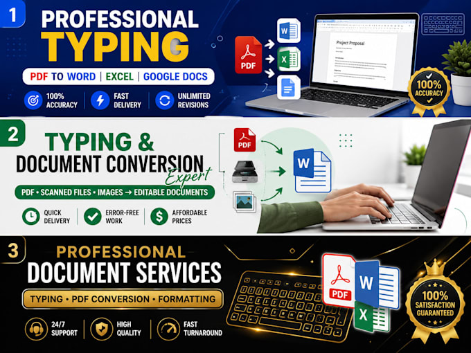 do professional handwritten document typing and formatting