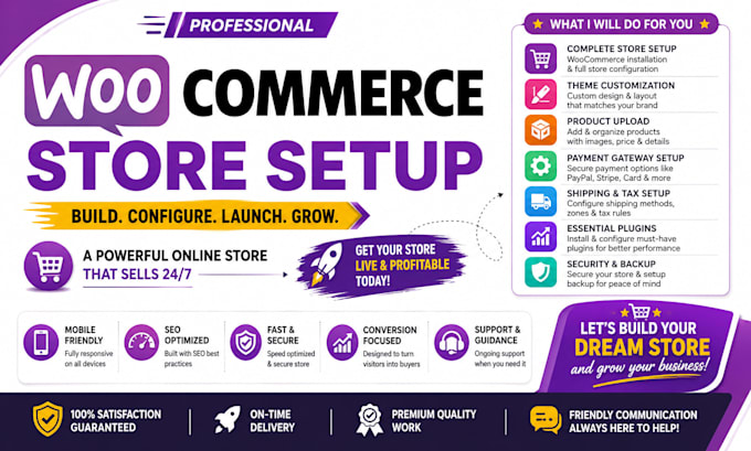 do woocommerce store setup and customization for more sales