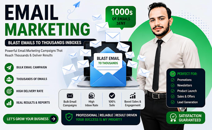 do bulk email marketing, email blast and targeted email campaign