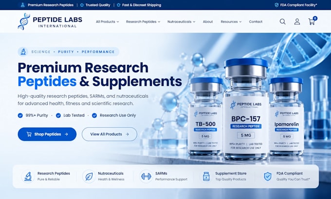 peptide website ecommerce peptide website peptide research website peptide store