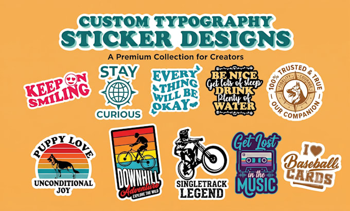 create professional typography for stickers and labels