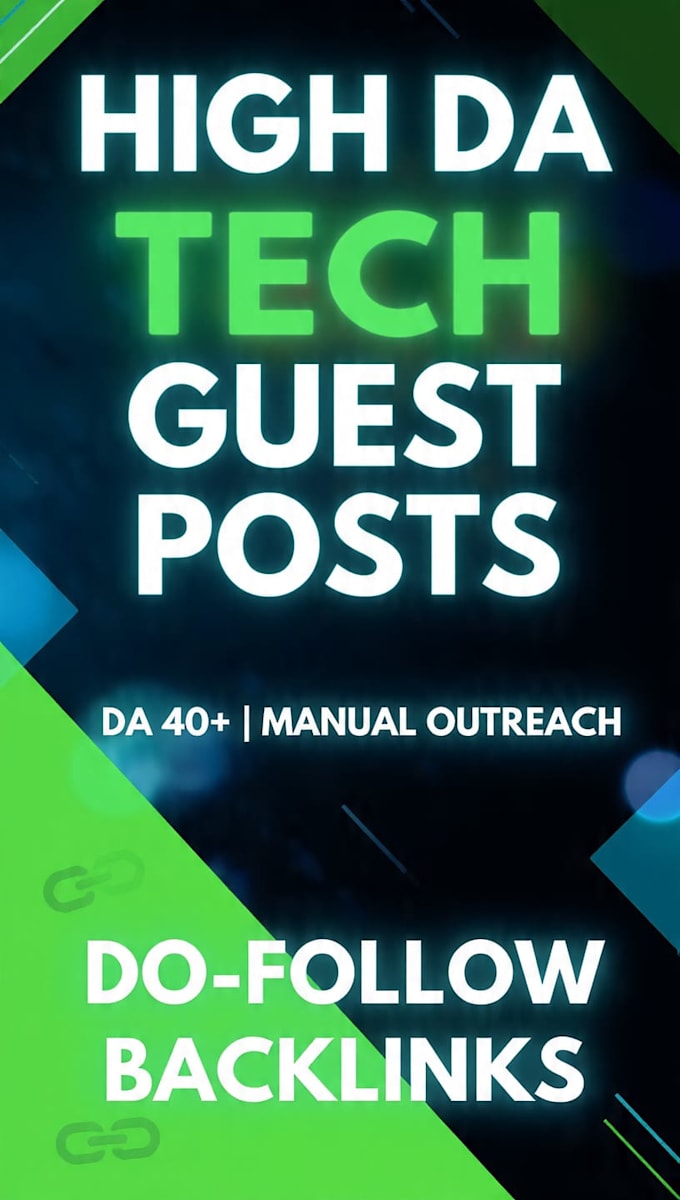 build high da tech backlinks with manual blog outreach