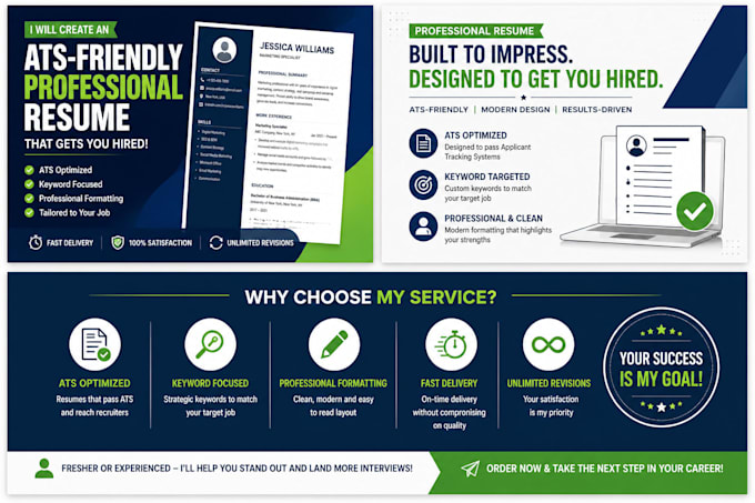 create an ats friendly resume for jobs and internships