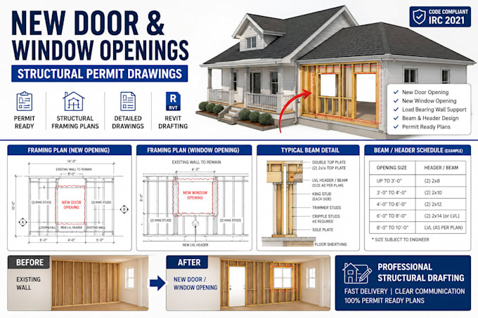 prepare structural plans for load bearing wall removal