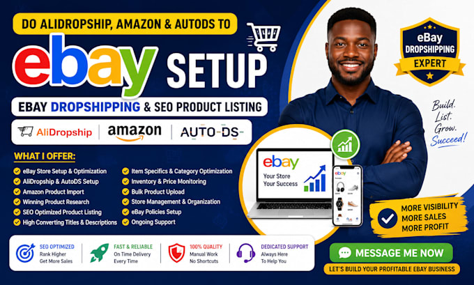 do alidropship amazon autods to ebay setup ebay drosphipping seo product listing