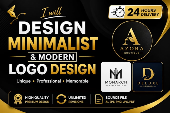 design minimal colorful and luxury brand logo