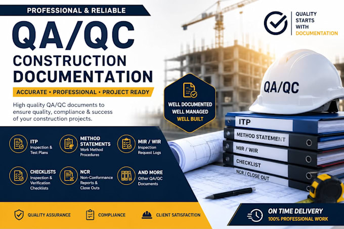 prepare professional QA qc construction documents and deliverables