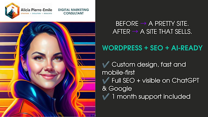 create your wordpress website optimized for SEO and ai search