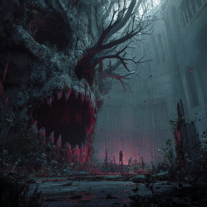 draw grimdark fantasy horror and monster lore