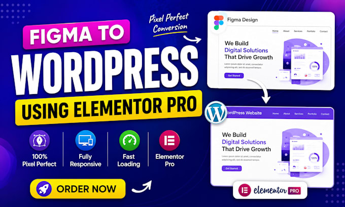 convert figma to wordpress, lovable to wordpress, figma to elementor pro
