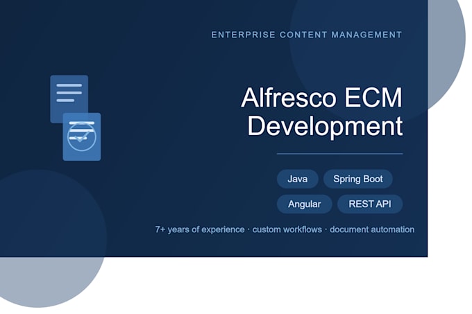 build custom alfresco ecm solutions for you