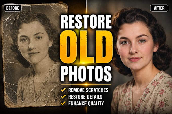 do bulk photo restoration, retouching and enhancement