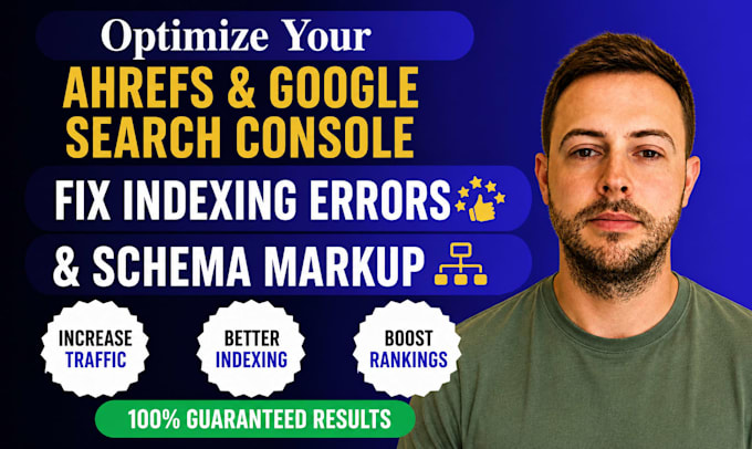 optimize ahrefs google search console, fix indexing errors and schma markup