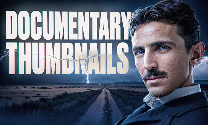 design cinematic youtube thumbnail for documentary and video essay