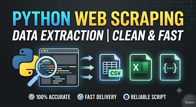 python web scraping, data extraction and web automation