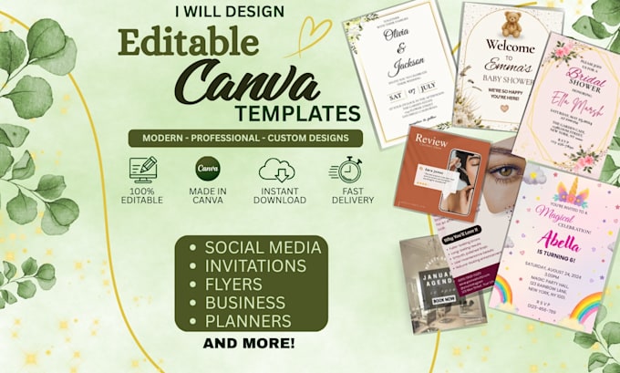 design editable canva templates