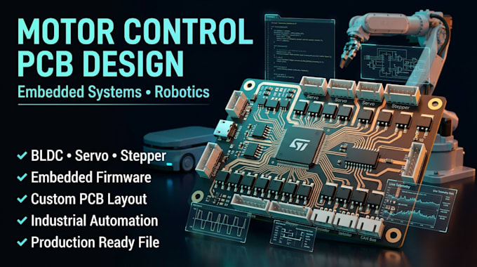 design motor control pcb ,embedded system and robotics