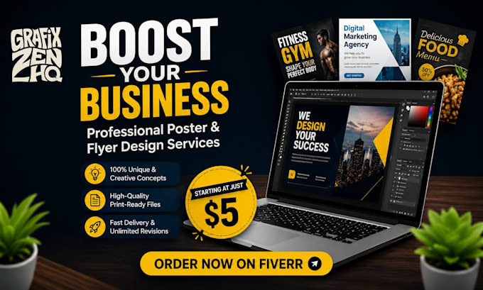 design professional promotional posters and banners