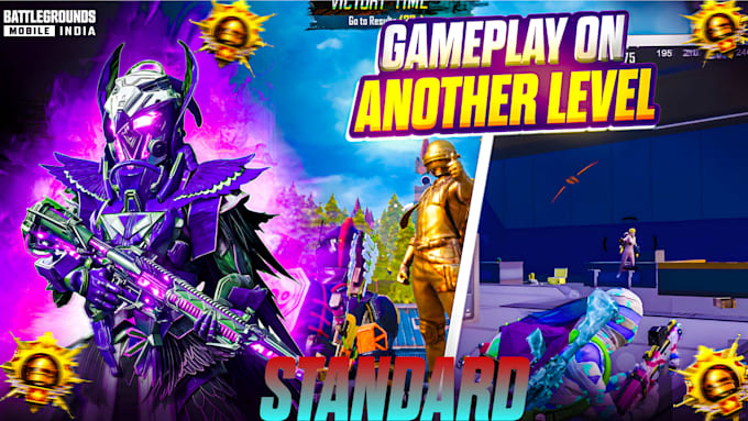 design eye catching bgmi youtube gaming thumbnails