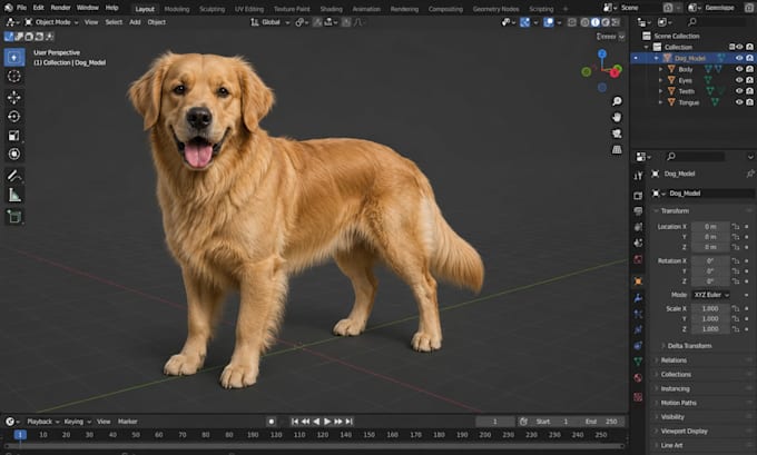 create realistic 3d pet animal sculpt creature model for 3d printing and games