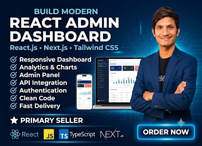 build a react nextjs admin dashboard