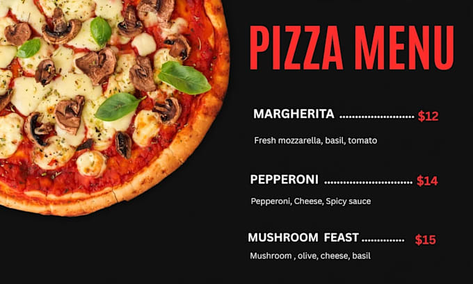 design modern canva poster menu