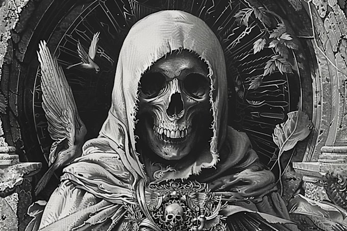 create detailed gothic vintage engraving illustration