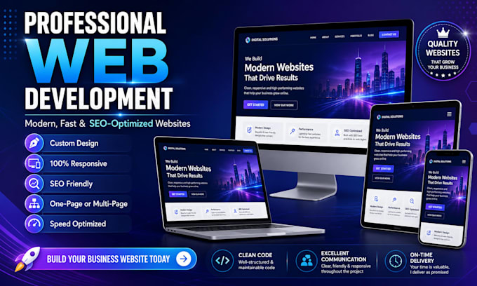 design and develop a responsive SEO friendly business website