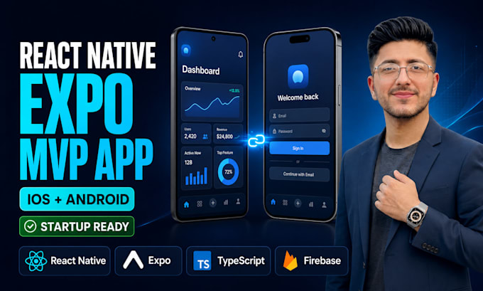 build a react native expo mvp app for ios and android