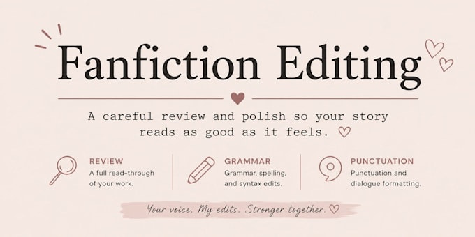 professionally edit your fanfiction