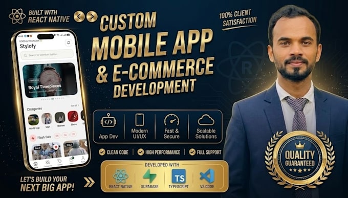 build a full stack ecommerce mobile app with react native and supabase