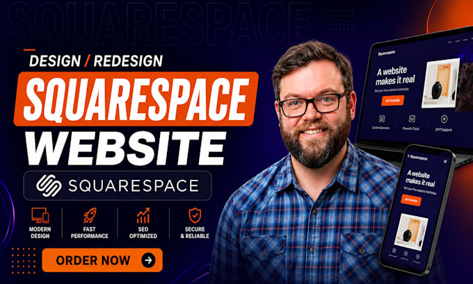 design modern squarespace website or redesign revamp squarespace website