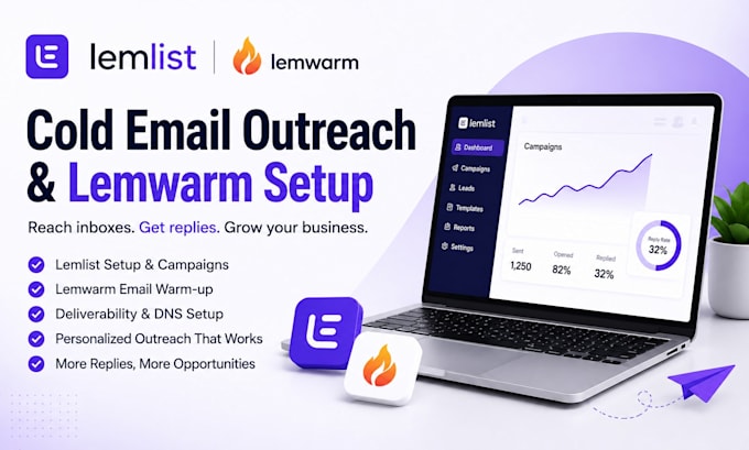 setup lemlist for cold emails outreach and lemwarm email campaigns