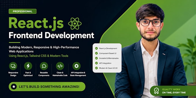 develop a modern react js frontend website