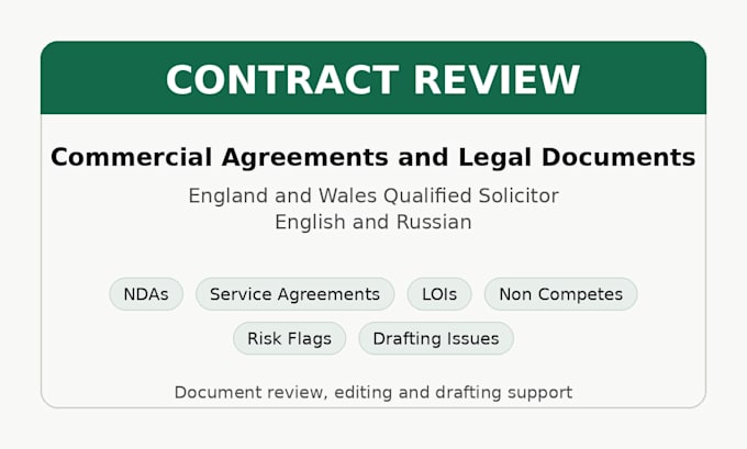 review your contract for clarity, drafting issues and risks