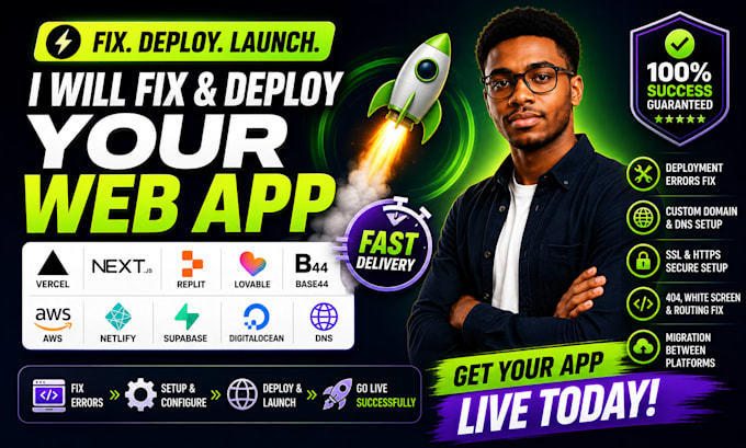 fix deploy lovable replit base44 vercel nextjs aws netlify supabase dns