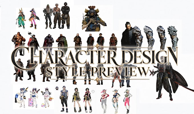 stylized aaa inspired game character concept art