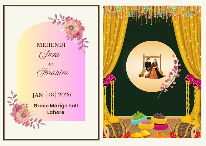 write and design elegant wedding invitation cards