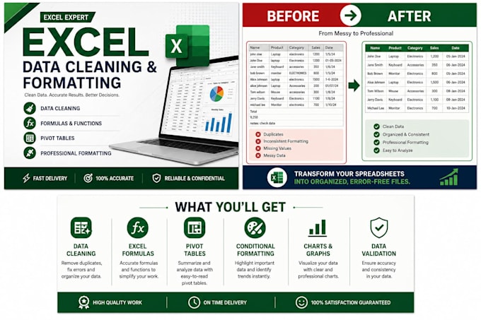 create professional excel spreadsheet with formulas