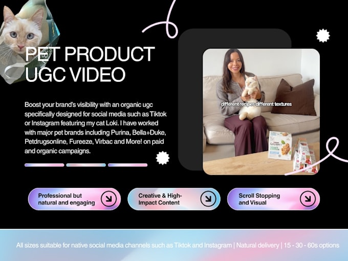 create a ugc for your pet product or pet service